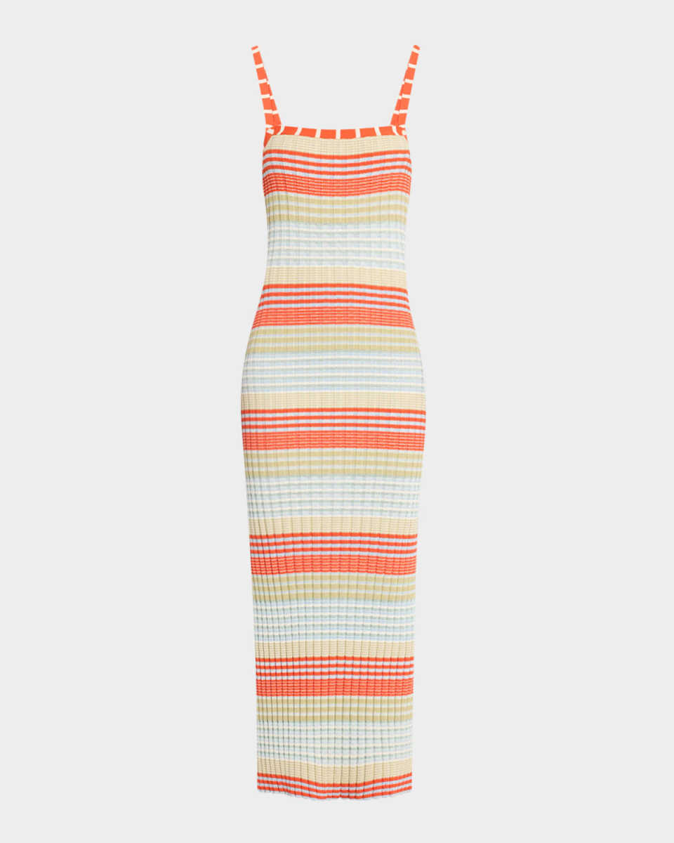 Cheval Striped Midi Dress